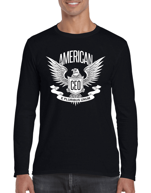 Load image into Gallery viewer, American CEO Patriotic Eagle Men&#39;s Long Sleeve Shirt
