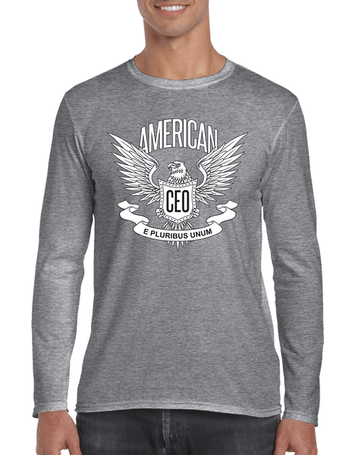Load image into Gallery viewer, American CEO Patriotic Eagle Men&#39;s Long Sleeve Shirt
