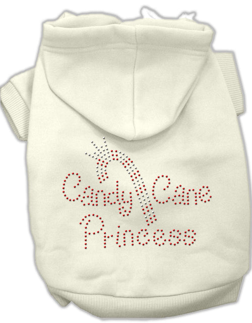 Load image into Gallery viewer, Christmas Pet Dog &amp; Cat Hoodie Rhinestone, &quot;Candy Cane Princess&quot;
