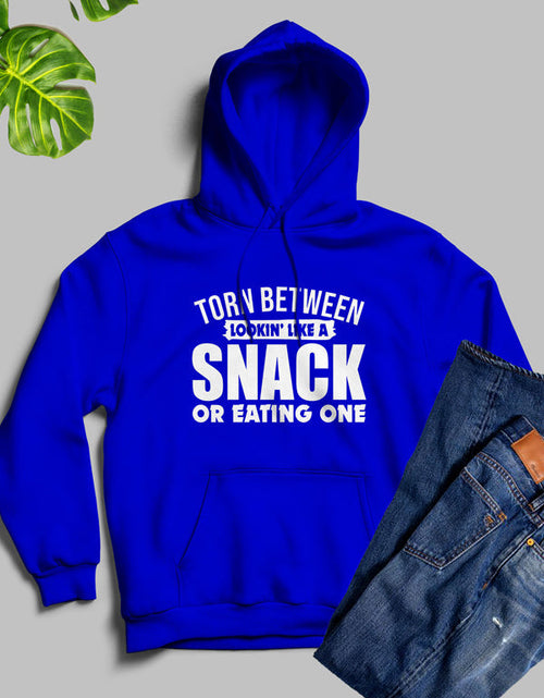Load image into Gallery viewer, Torn Between Lookin Like A Snack Or Eating One Hoodie
