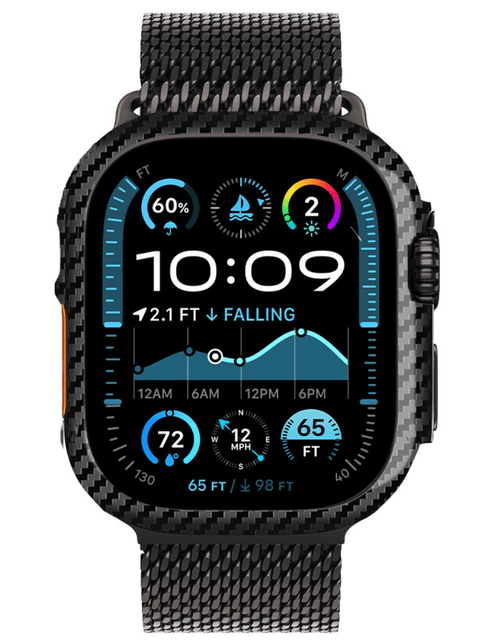 Load image into Gallery viewer, Apple Watch Real Carbon Fiber Case
