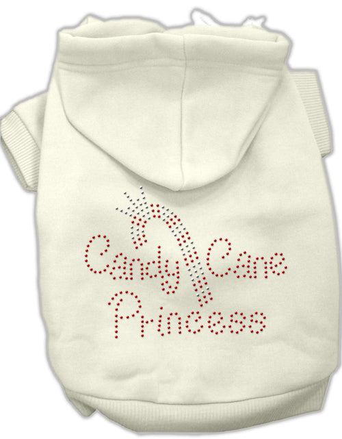 Load image into Gallery viewer, Christmas Pet Dog &amp; Cat Hoodie Rhinestone, &quot;Candy Cane Princess&quot;
