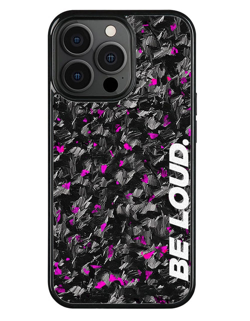Load image into Gallery viewer, iPhone | Purple Flake Real Forged Carbon Fiber Case | BE LOUD. x SCF

