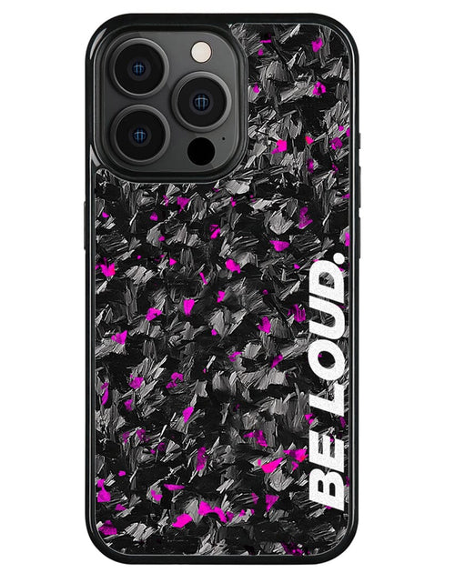 Load image into Gallery viewer, iPhone | Purple Flake Real Forged Carbon Fiber Case | BE LOUD. x SCF
