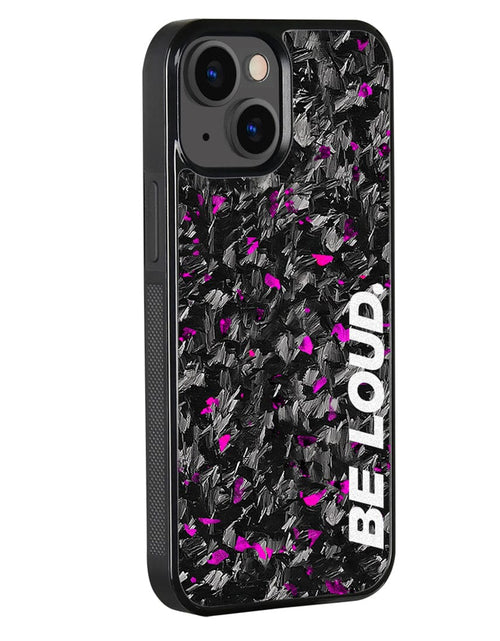 Load image into Gallery viewer, iPhone | Purple Flake Real Forged Carbon Fiber Case | BE LOUD. x SCF
