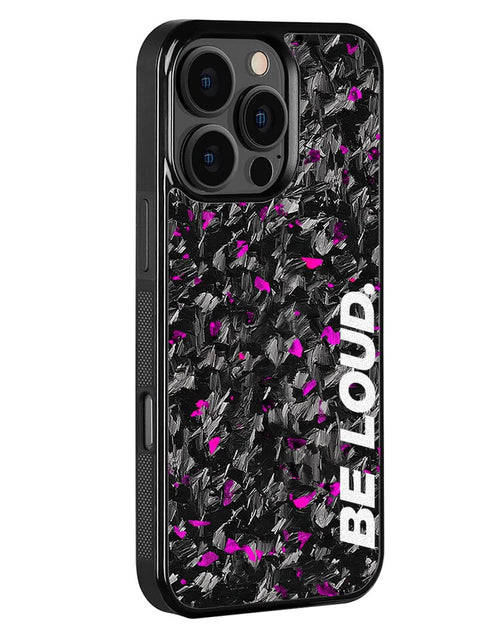 Load image into Gallery viewer, iPhone | Purple Flake Real Forged Carbon Fiber Case | BE LOUD. x SCF
