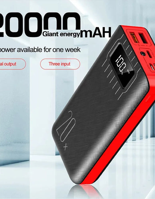 Load image into Gallery viewer, 20000mAh External Battery Power Bank Dual USB With LED Flashlight
